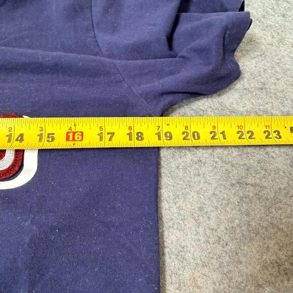 Vintage Harvard T-Shirt Navy Blue Logo Crew Neck Short Sleeve Womens Large - Picture 11 of 12